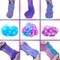 Unicorn Slime Kit for Girls 4-12,Supplies Makes Butter Slime,Candy Confetti,Glimmer Crunchy,Foam Crunchy,Jelly Cubes Slime Party Favors for Kids